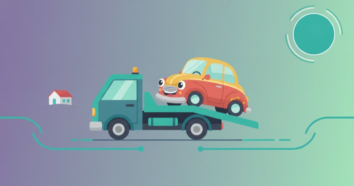 Enlèvement d'épave gratuit par camion plateau à domicile