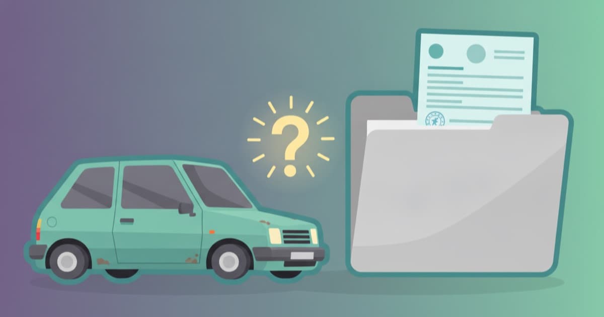 Épave de voiture sans carte grise et dossier administratif — démarches possibles