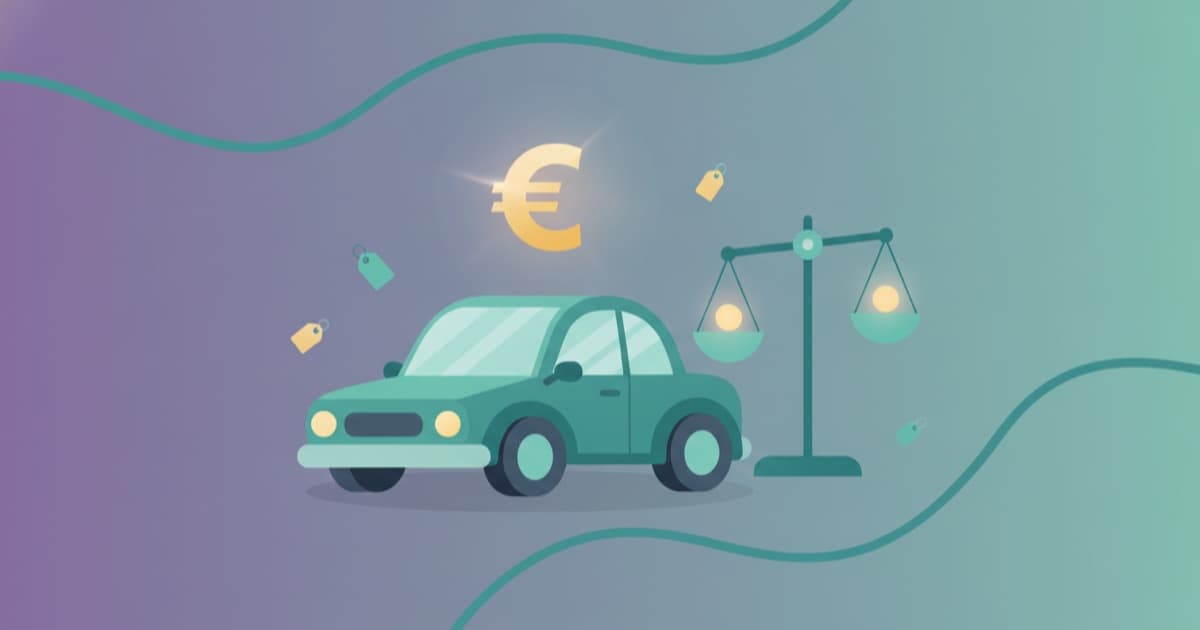 Estimation du prix de rachat d'une épave avec balance et euros